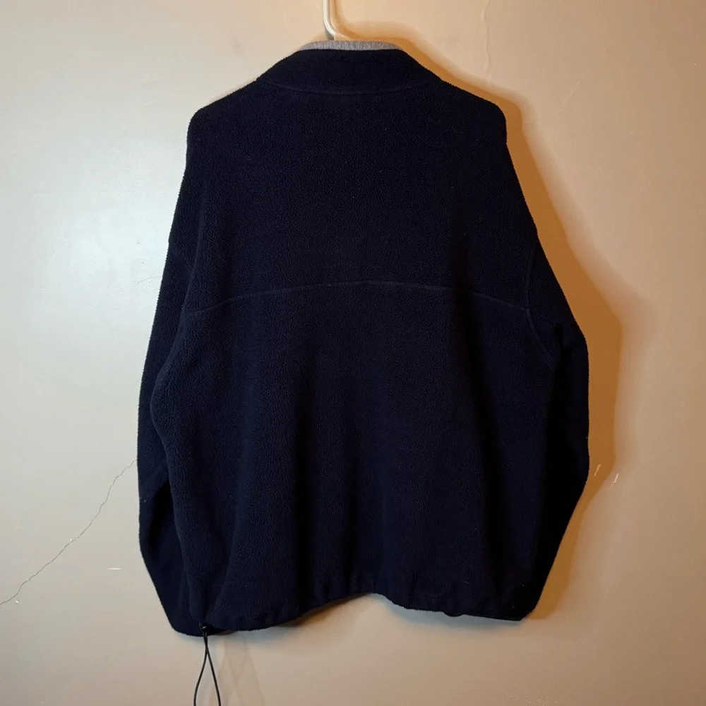 Vintage Timberland 1/4 Zip Fleece Pullover Sweatshirt Navy Gray Mens Size XL - Picture 6 of 8